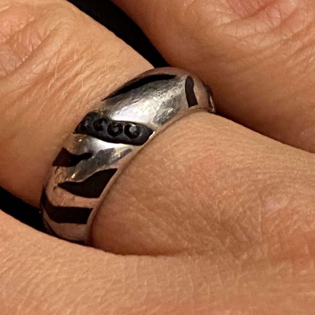Emporio Armani Silver Zebra Ring